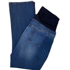 Isabel Maternity 18 Jeans Stretch Denim Plus Size 34R Bootcut Skinny Comfort